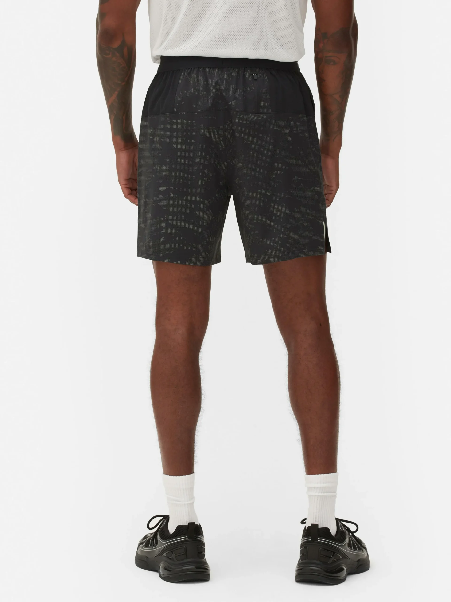 Short De Sport à Motifs Réfléchissants