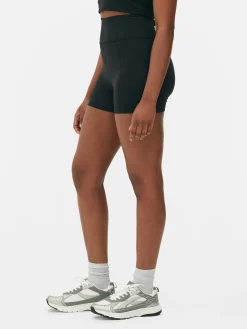 Short De Yoga Taille Haute En Tissu Ultra-doux