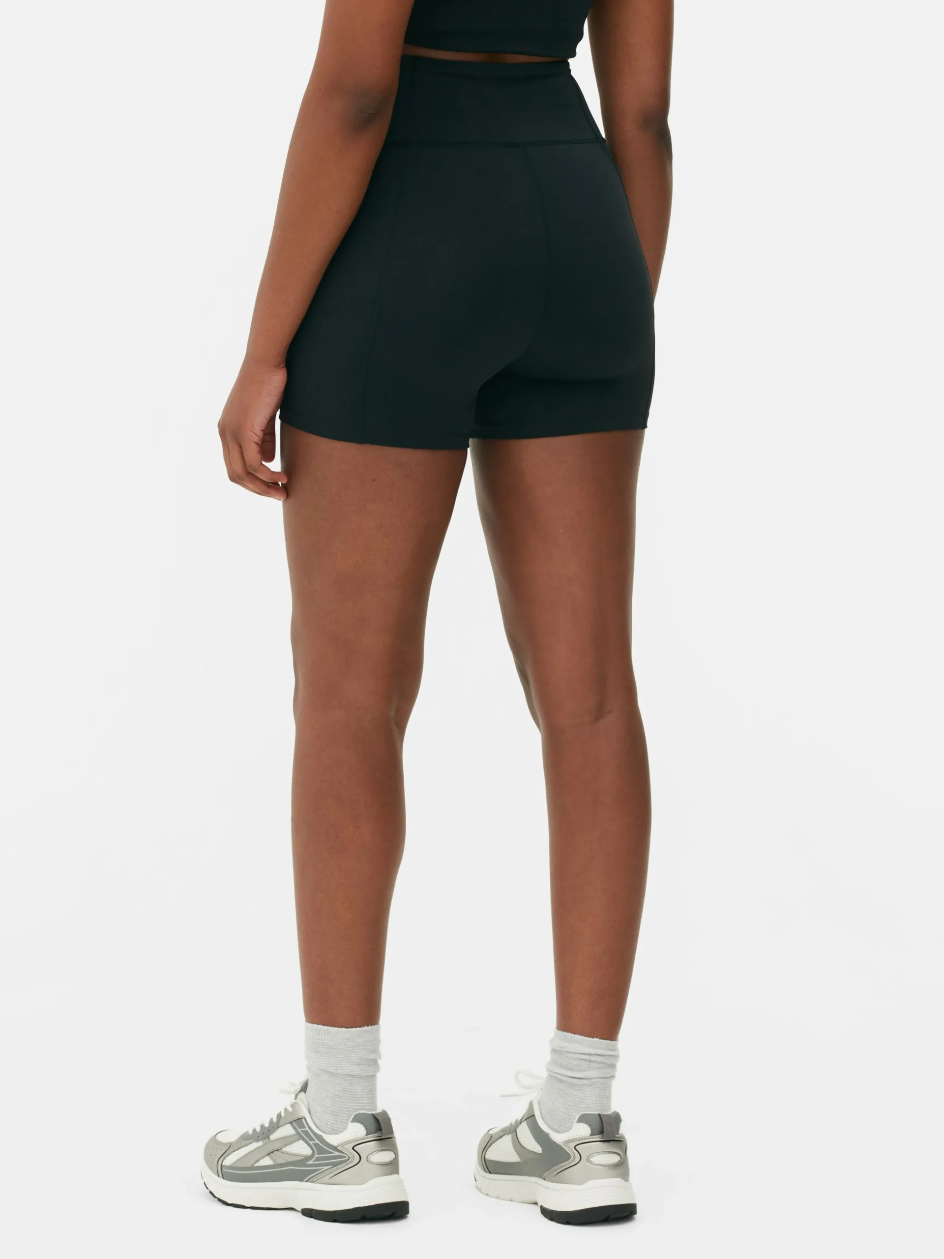 Short De Yoga Taille Haute En Tissu Ultra-doux