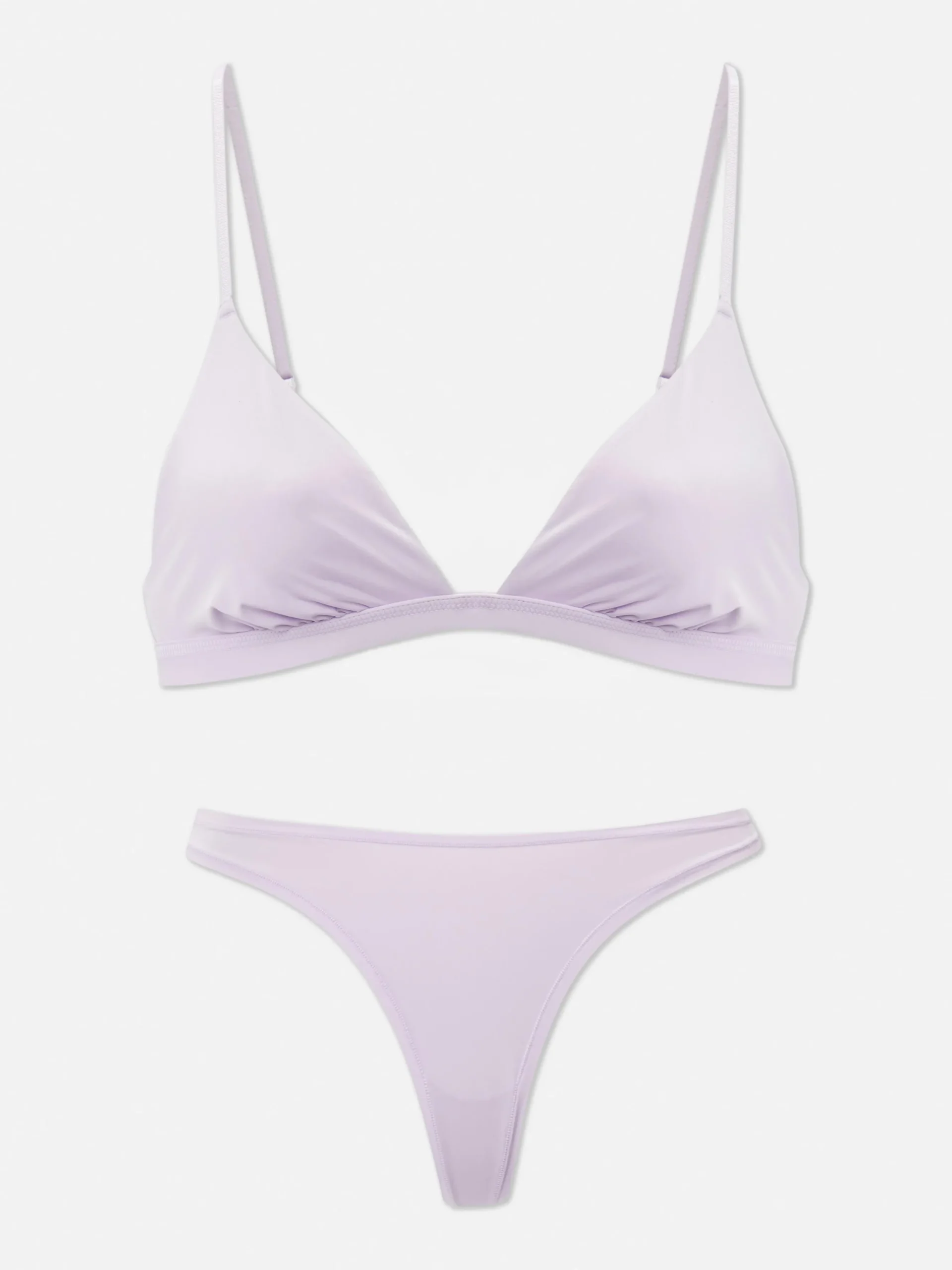 Soutien-gorge Triangle Et String En Microfibre