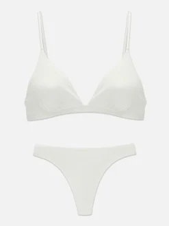 Soutien-gorge Triangle Et String En Microfibre