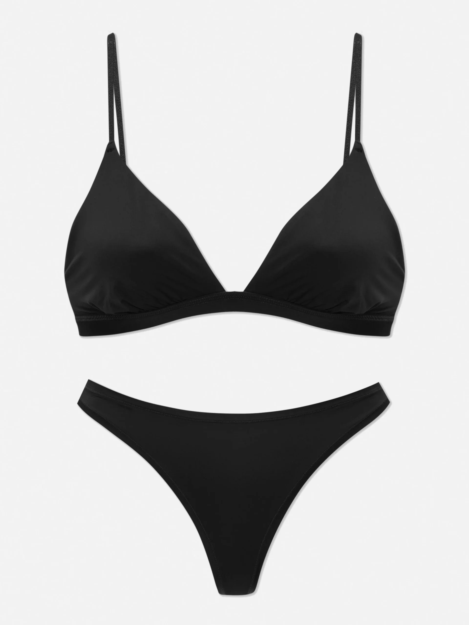 Soutien-gorge Triangle Et String En Microfibre