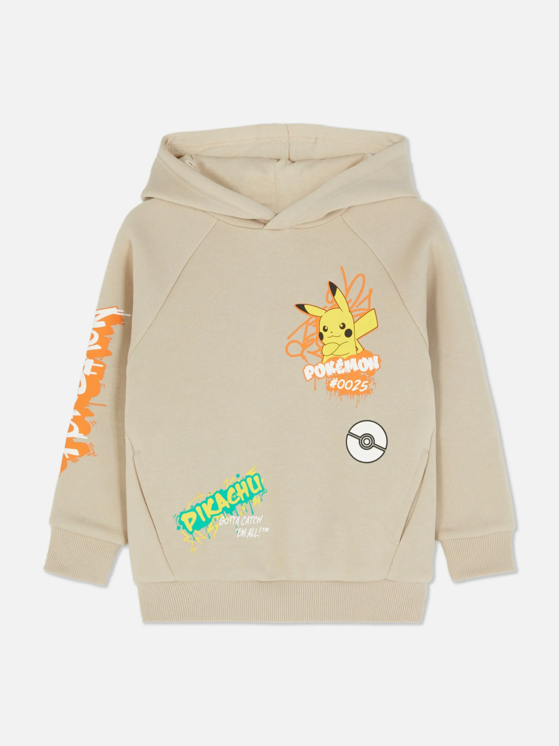 Sweat à Capuche à Motif Graffiti Pokémon Pikachu