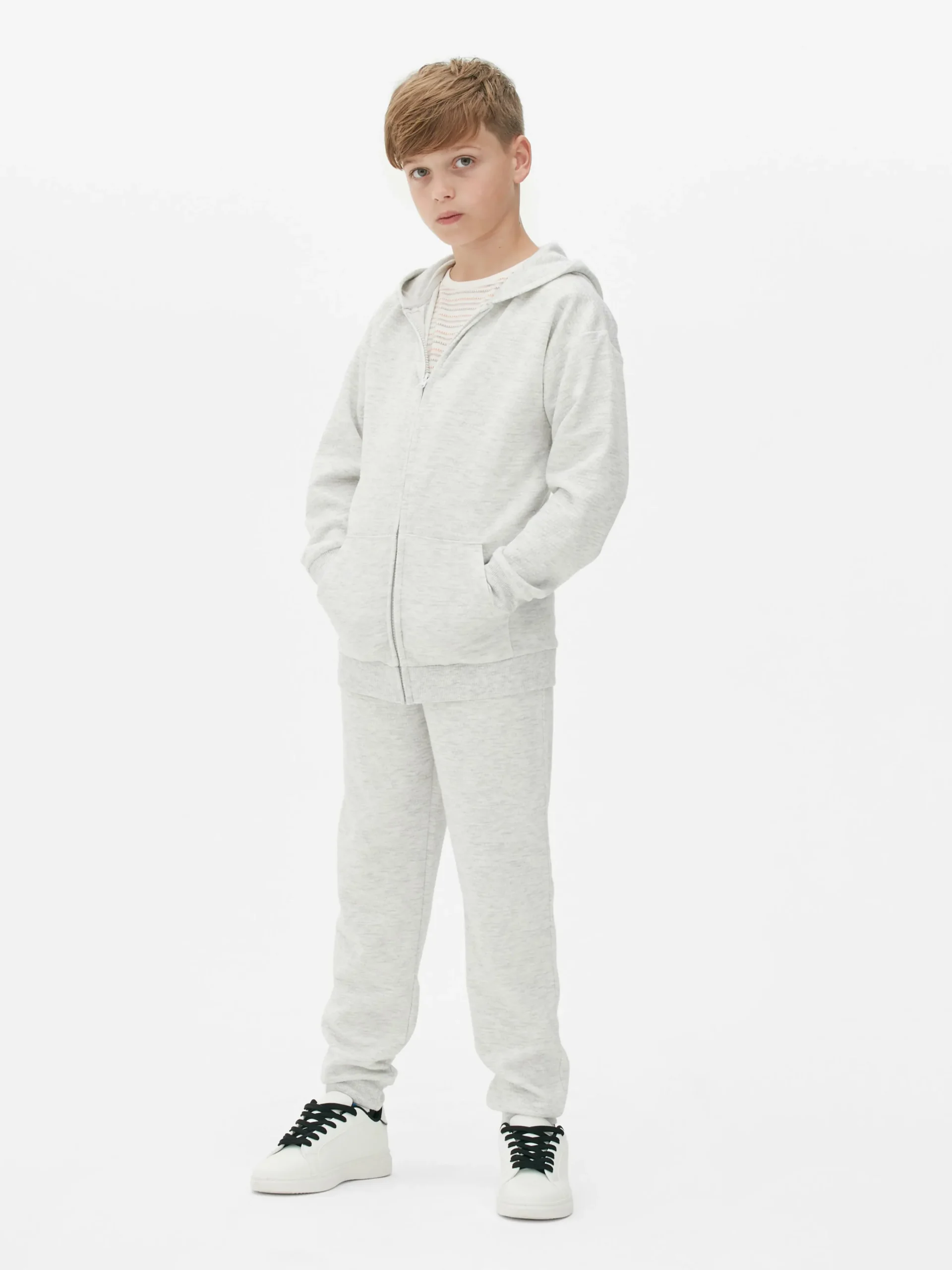 Sweat à Capuche Zippé Texturé Ado