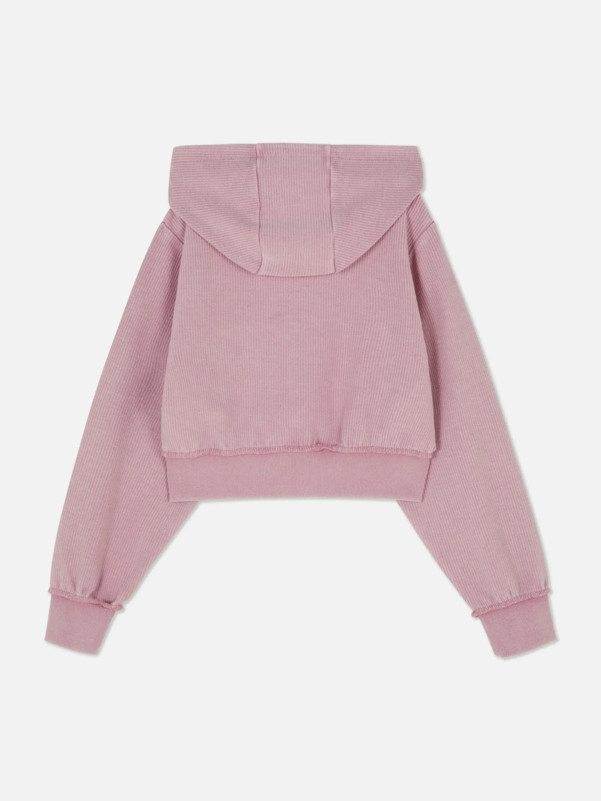 Sweat Côtelé Zippé à Capuche
