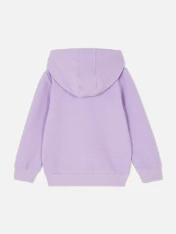 Sweat Texturé à Capuche Zippé