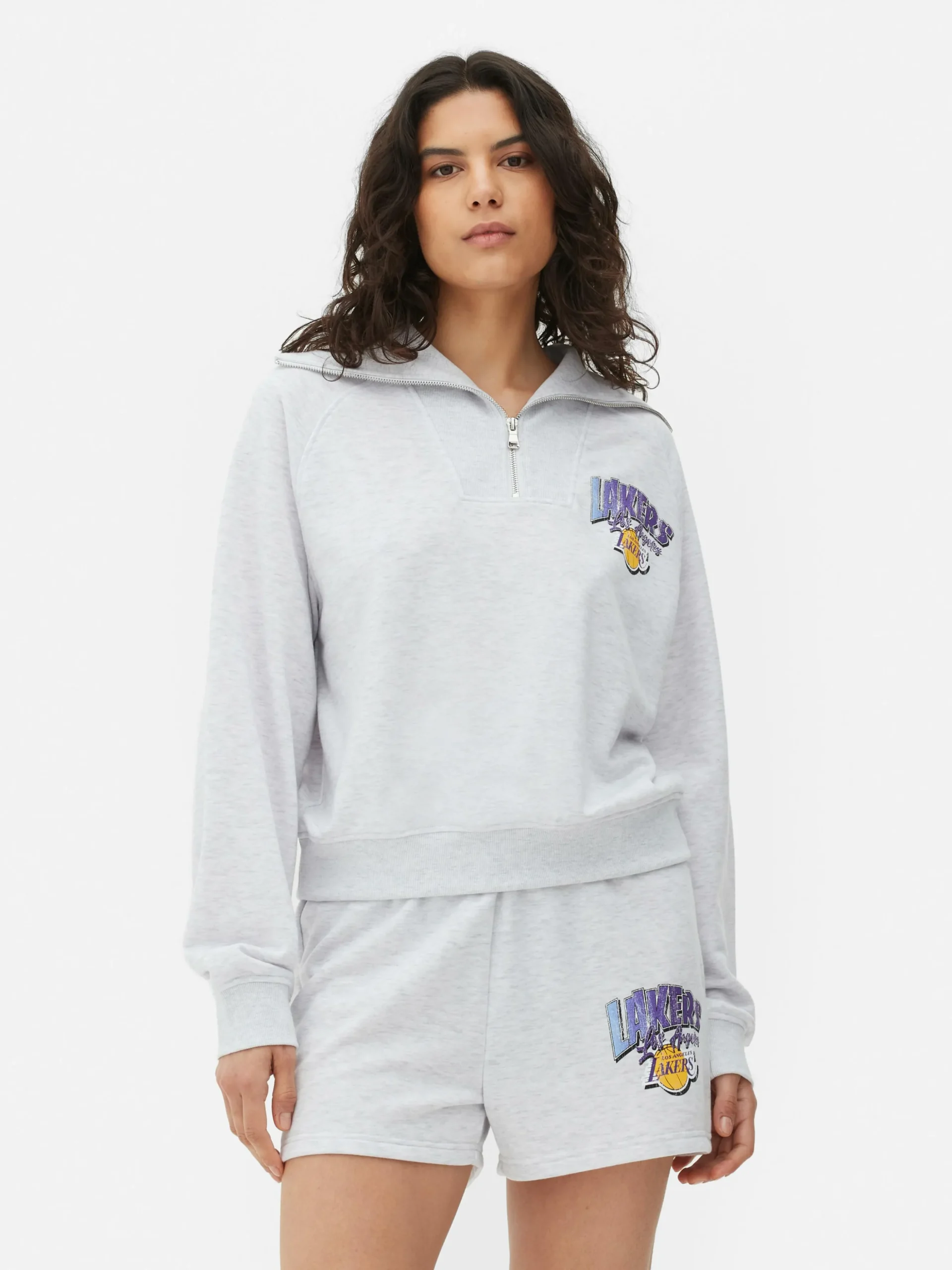 Sweat-shirt à Col Zippé NBA Los Angeles Lakers à Coordonner