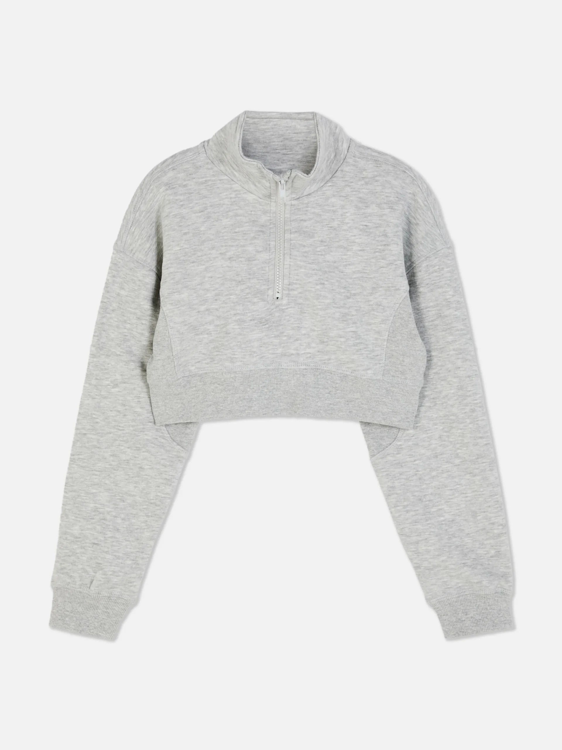 Sweat-shirt Court à Col Cheminée