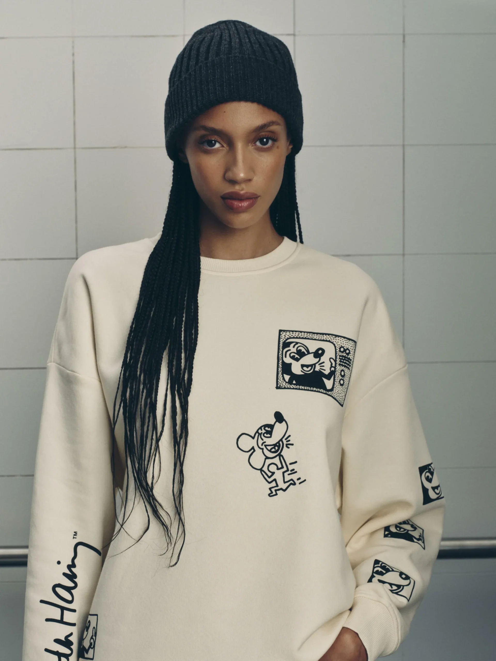Sweat-shirt Disney Mickey Mouse X Keith Haring