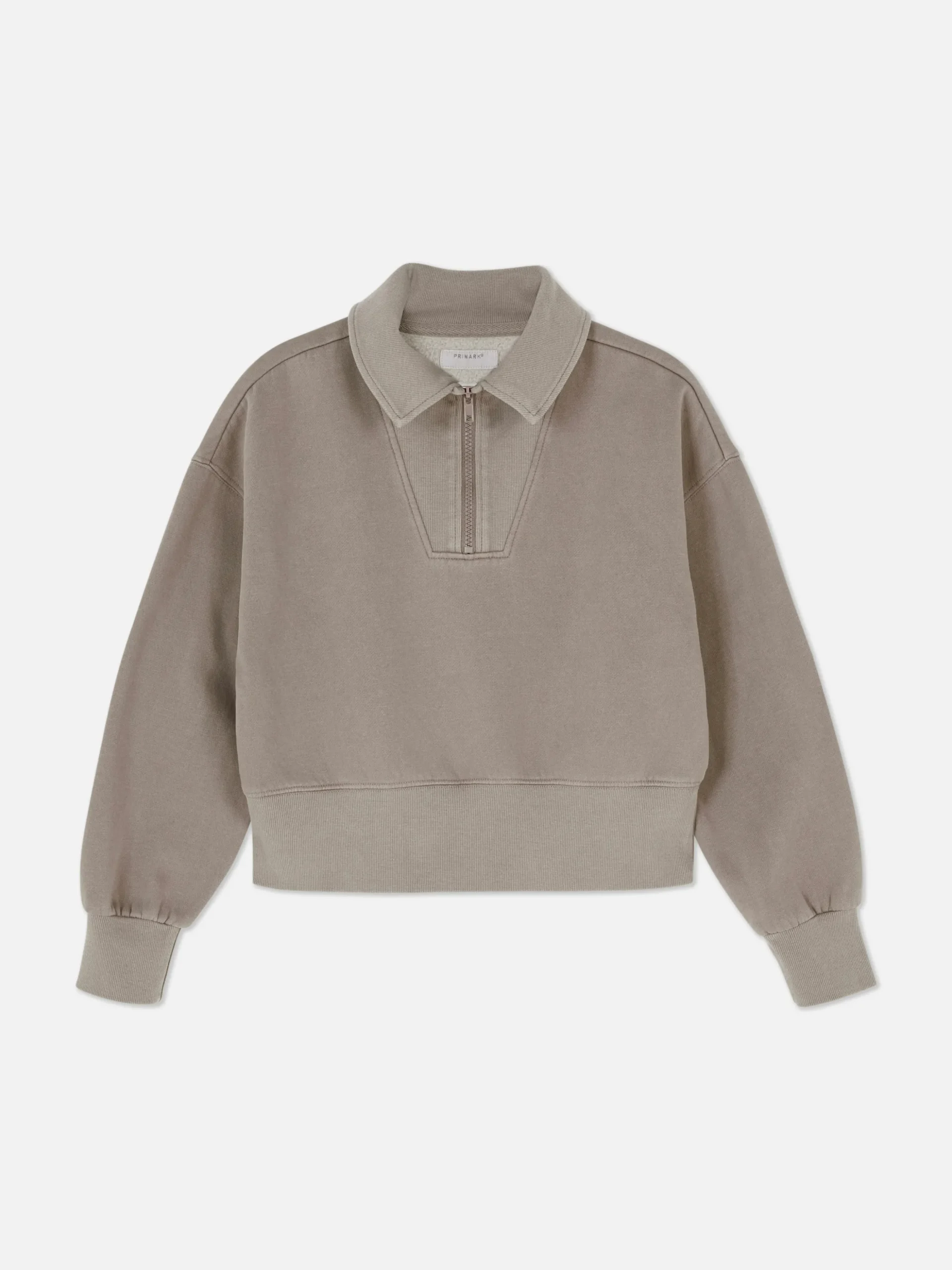 Sweat-shirt Délavé à L'acide à Col Cheminée