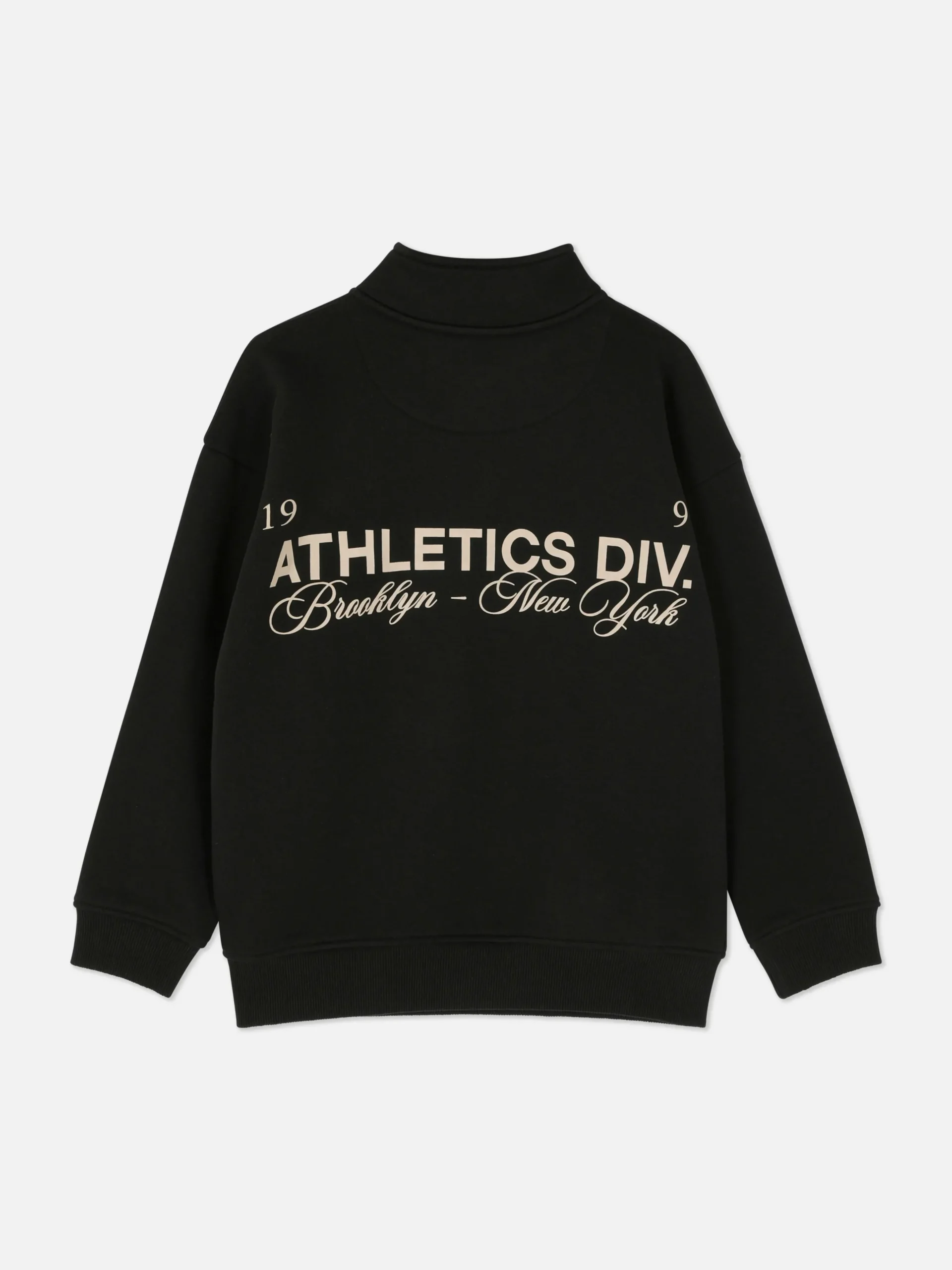 Sweat-shirt Graphique à Col Cheminée