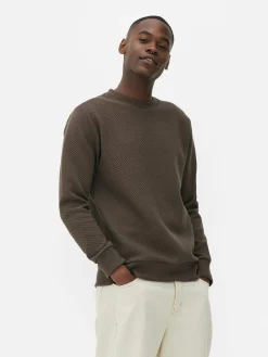 Sweat-shirt Matelassé à Motif Losanges