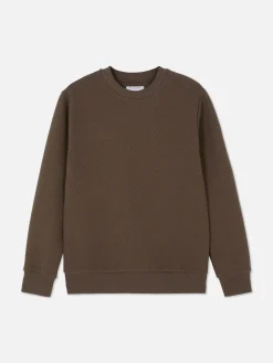 Sweat-shirt Matelassé à Motif Losanges