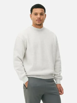 Sweat-shirt Oversize à Col Ras-du-cou