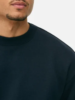 Sweat-shirt Oversize à Col Ras-du-cou
