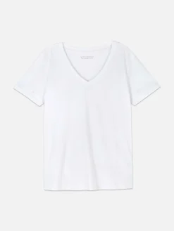T-shirt à Col En V Et Manches Courtes
