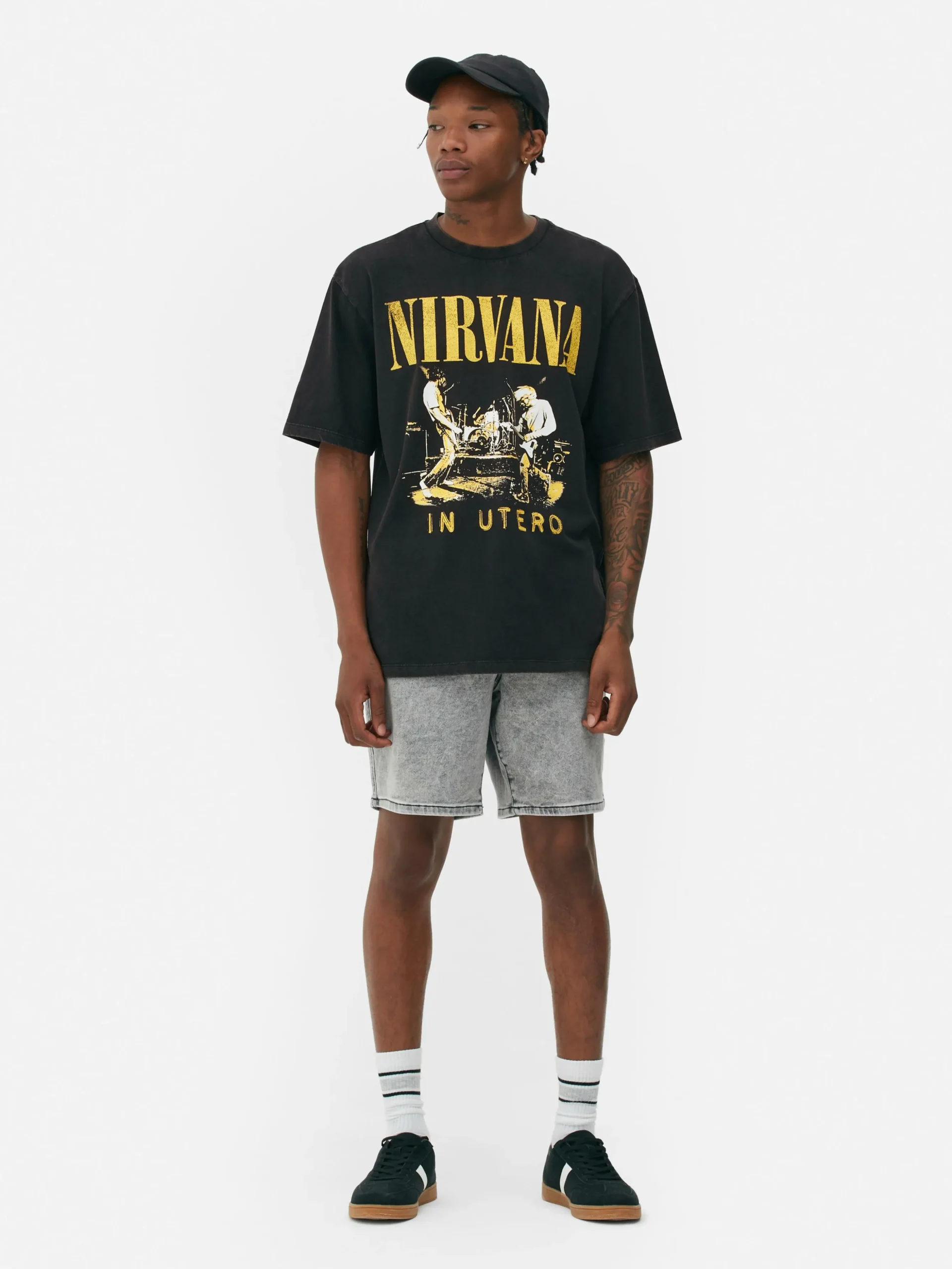 T-shirt Effet Délavé Nirvana