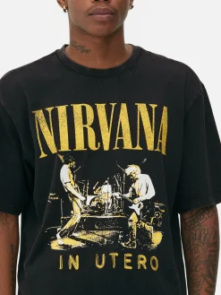 T-shirt Effet Délavé Nirvana