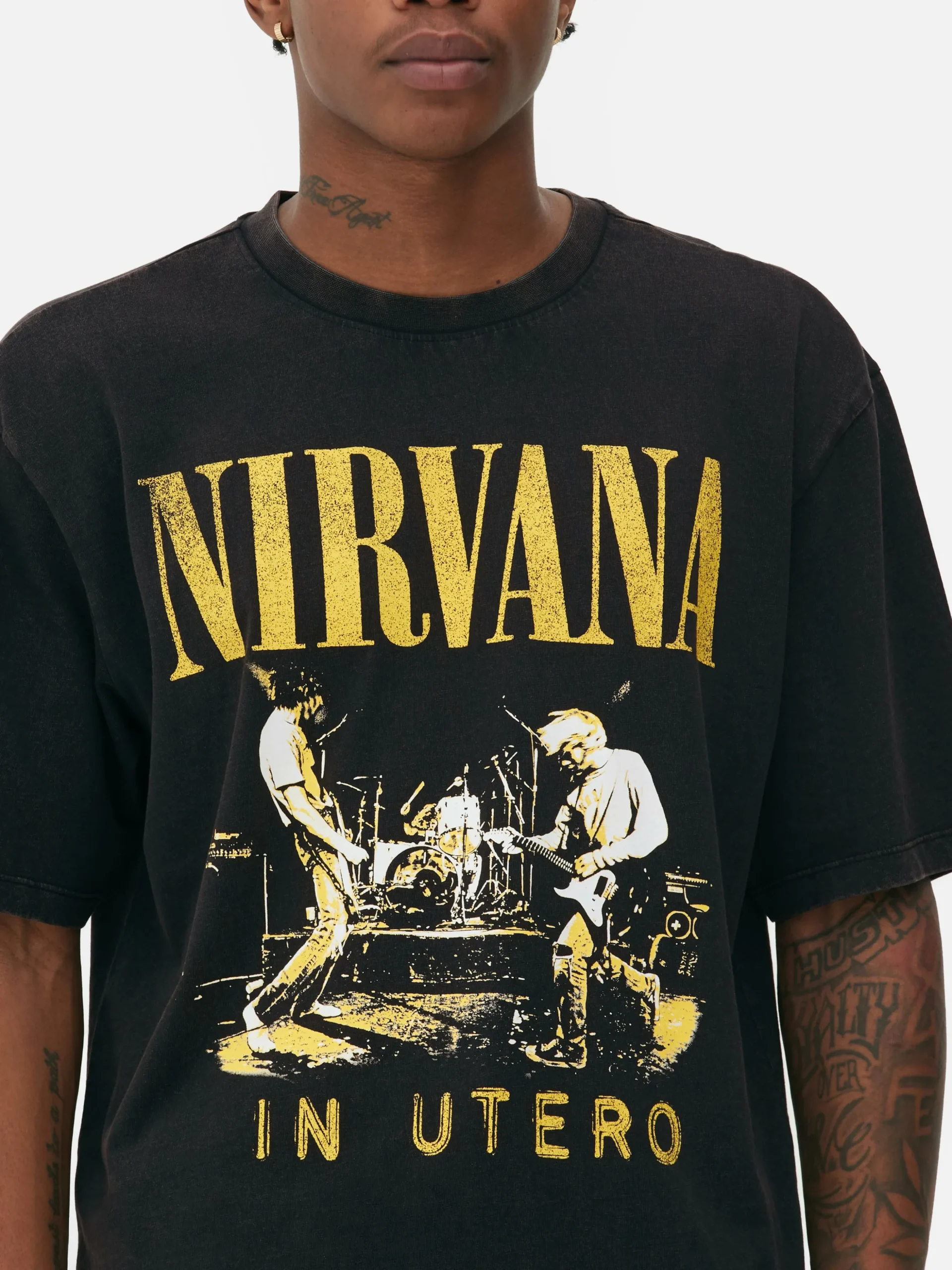 T-shirt Effet Délavé Nirvana