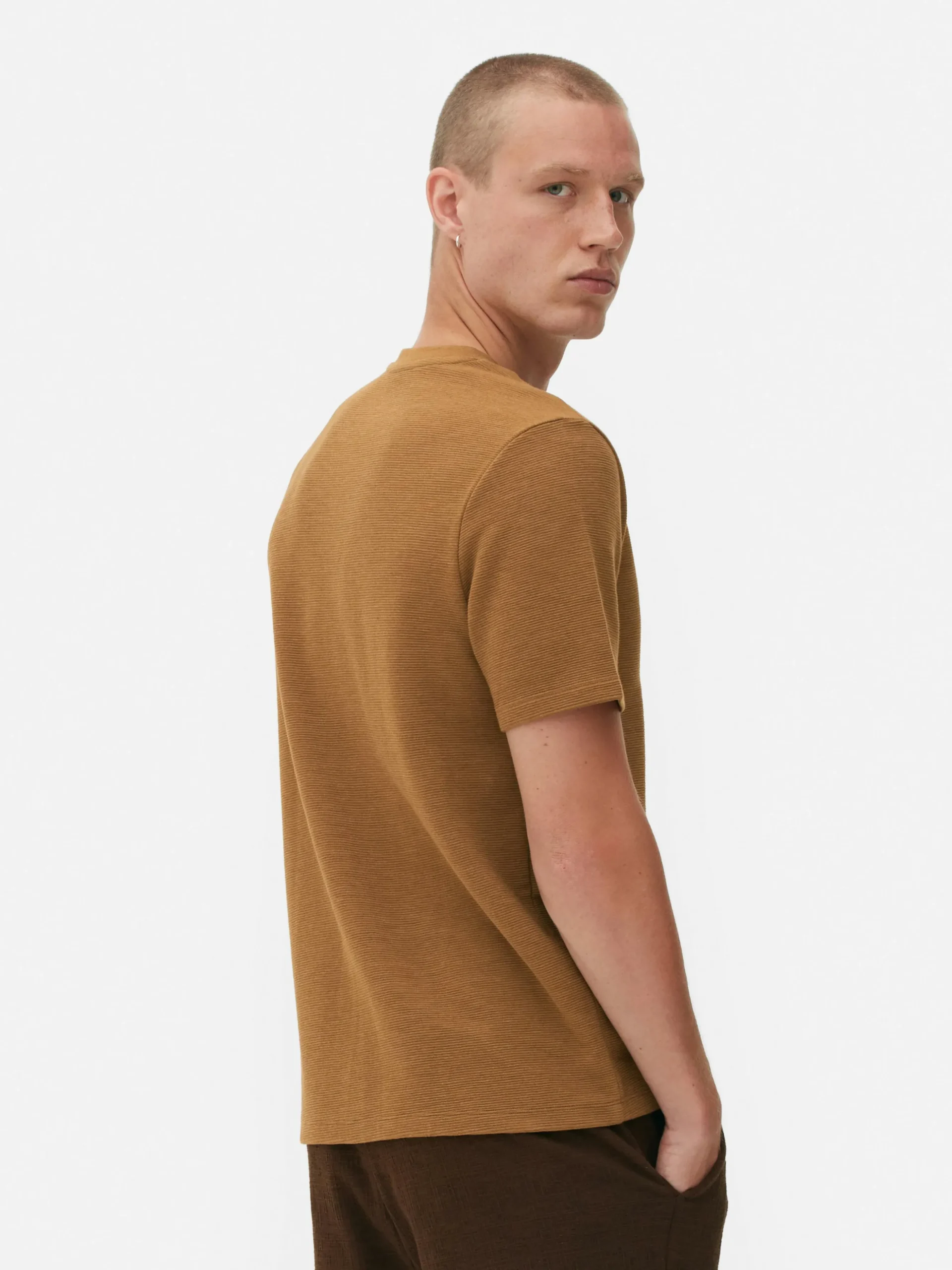 T-shirt En Maille Ottoman Côtelée