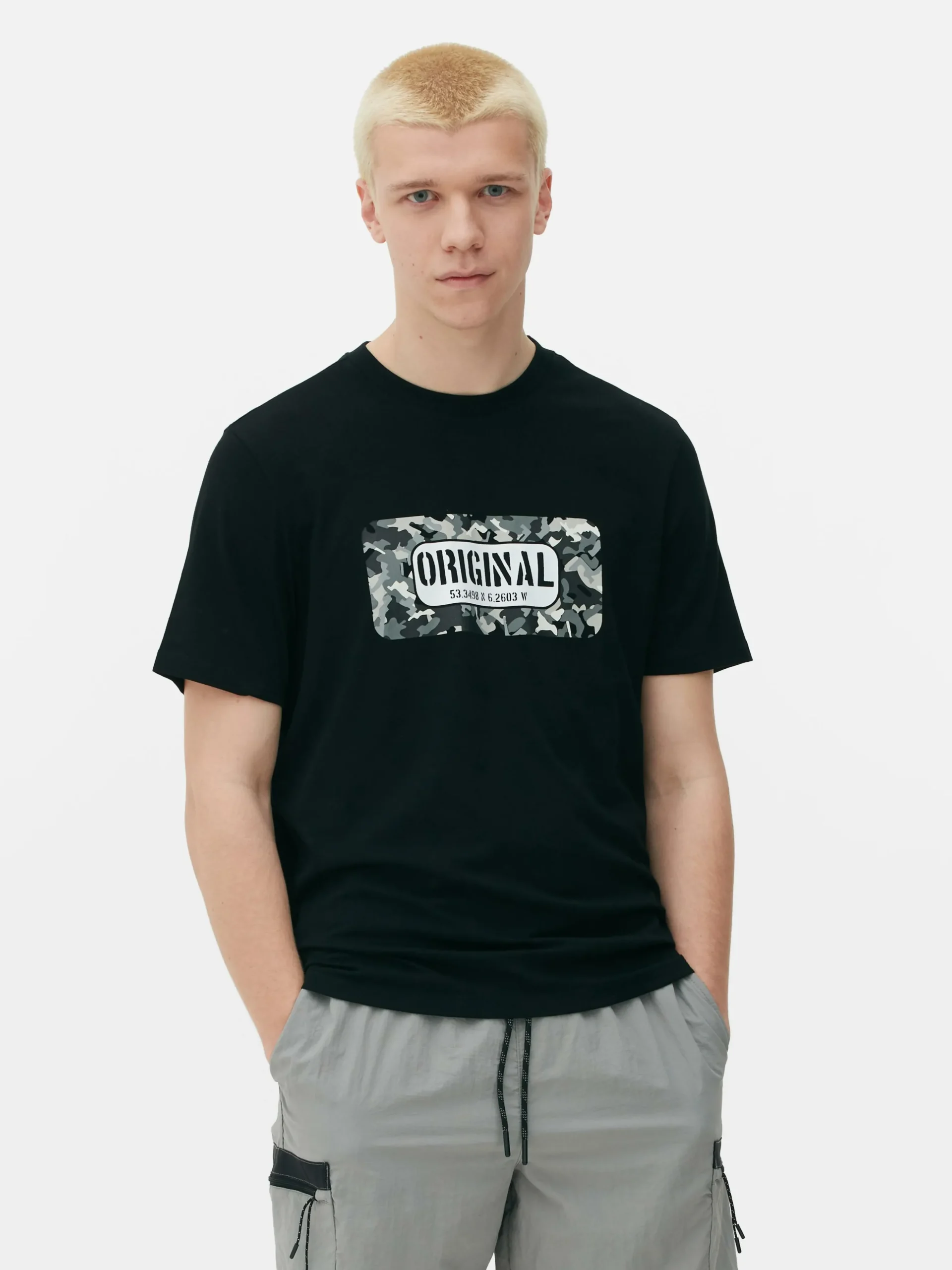 T-shirt Graphique à Motif Pochoir Original