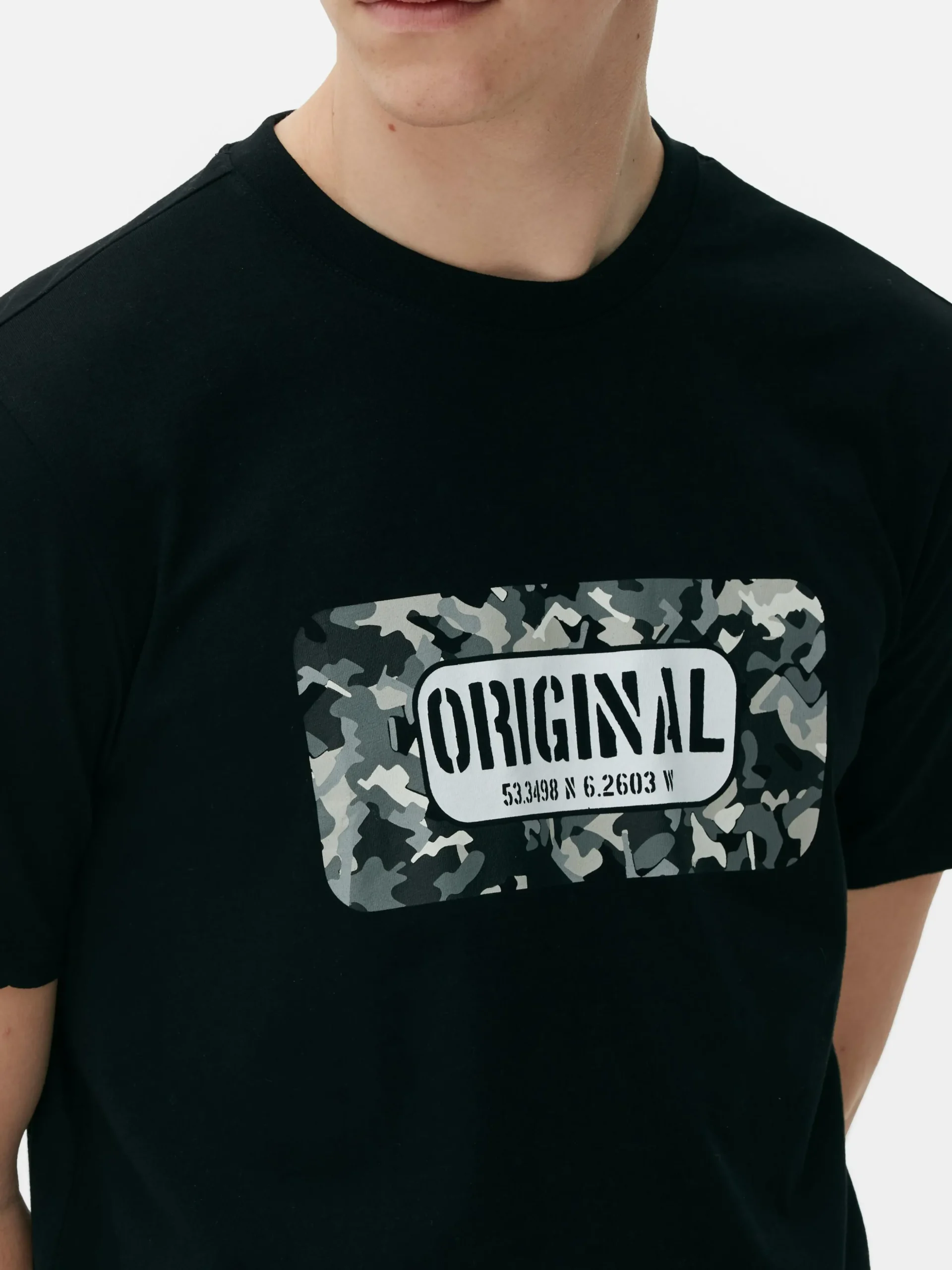 T-shirt Graphique à Motif Pochoir Original