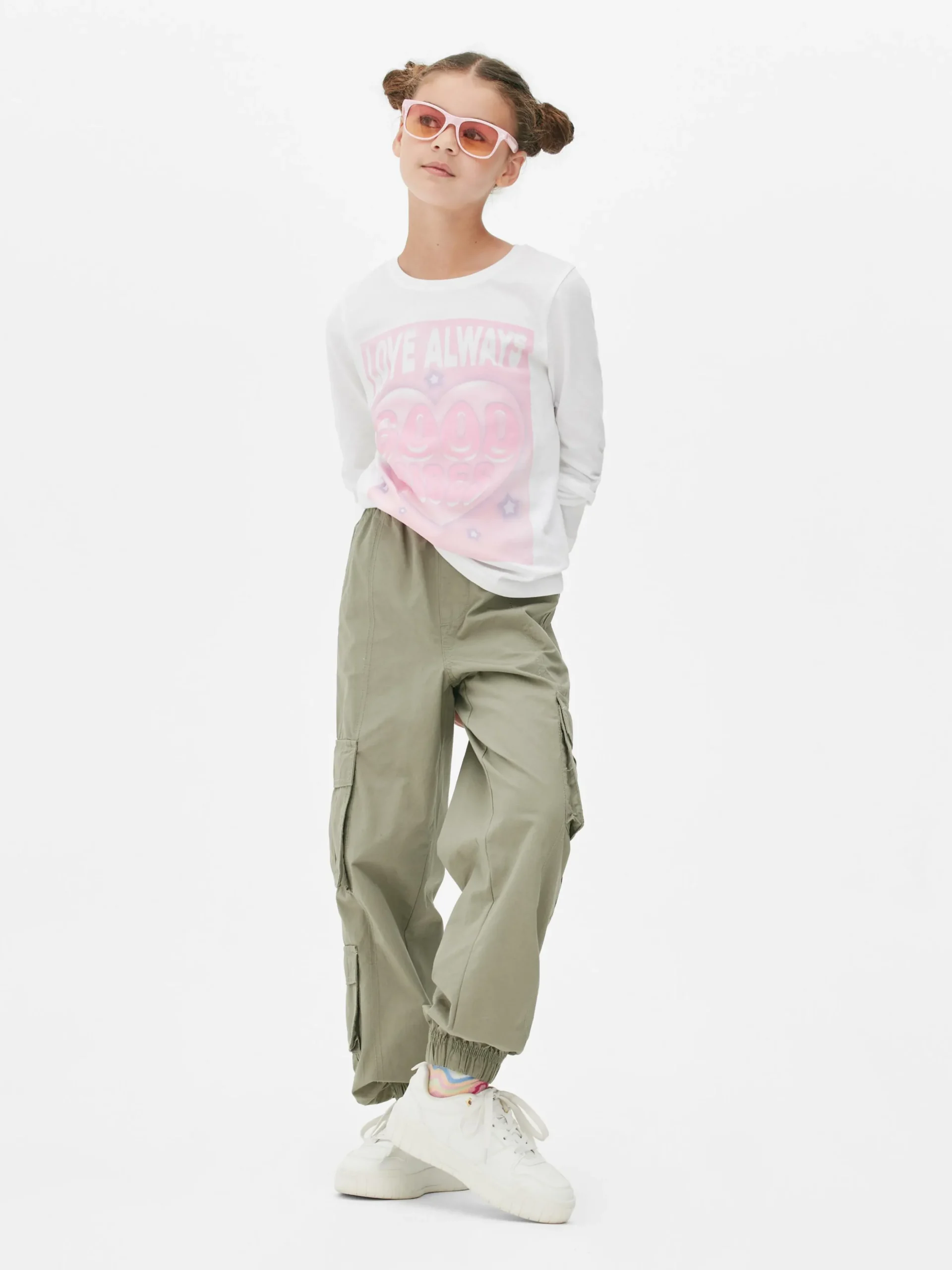 T-shirt Manches Longues à Imprimé Sur Le Buste