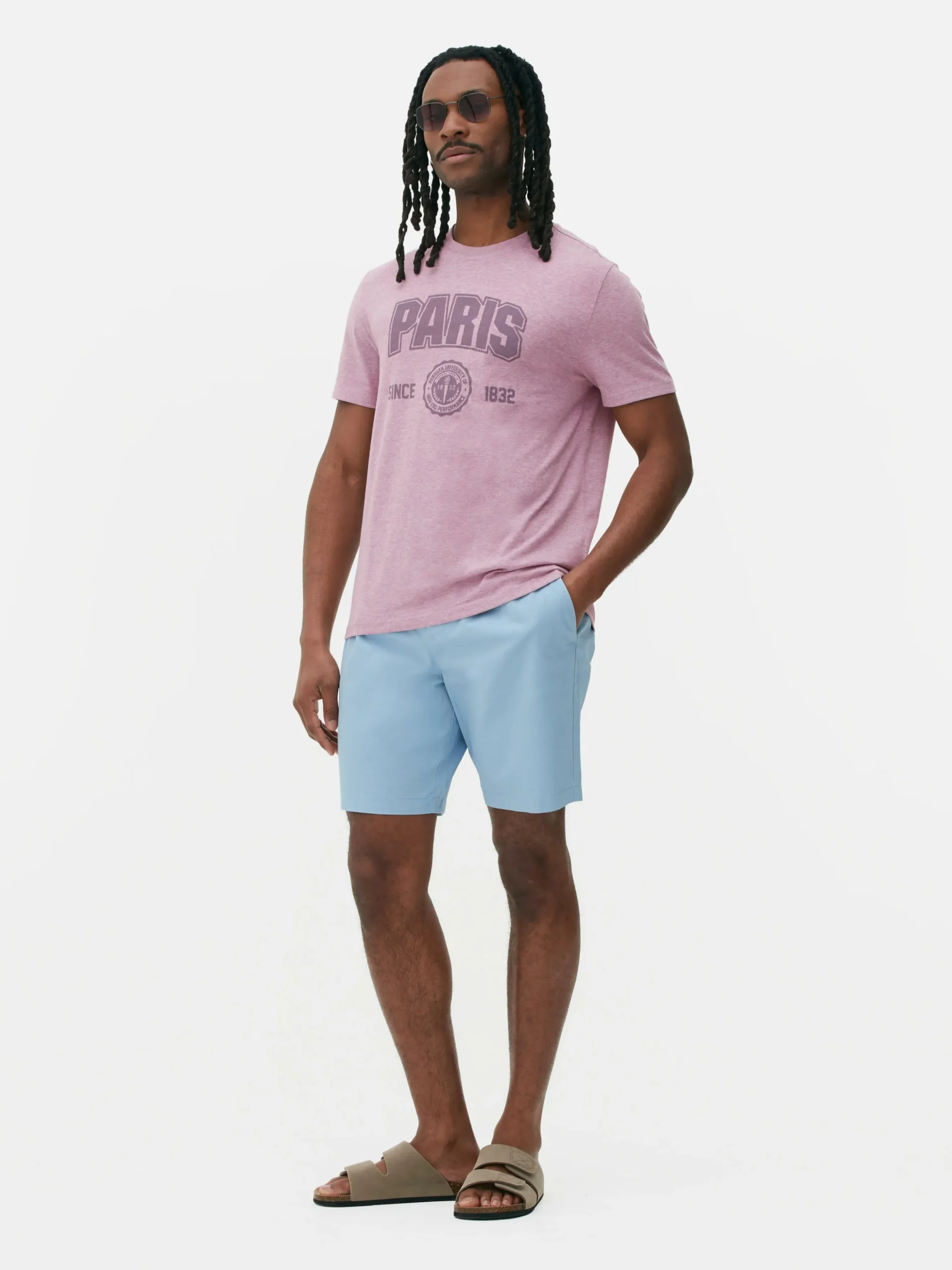 T-shirt Style Universitaire à Manches Courtes Paris