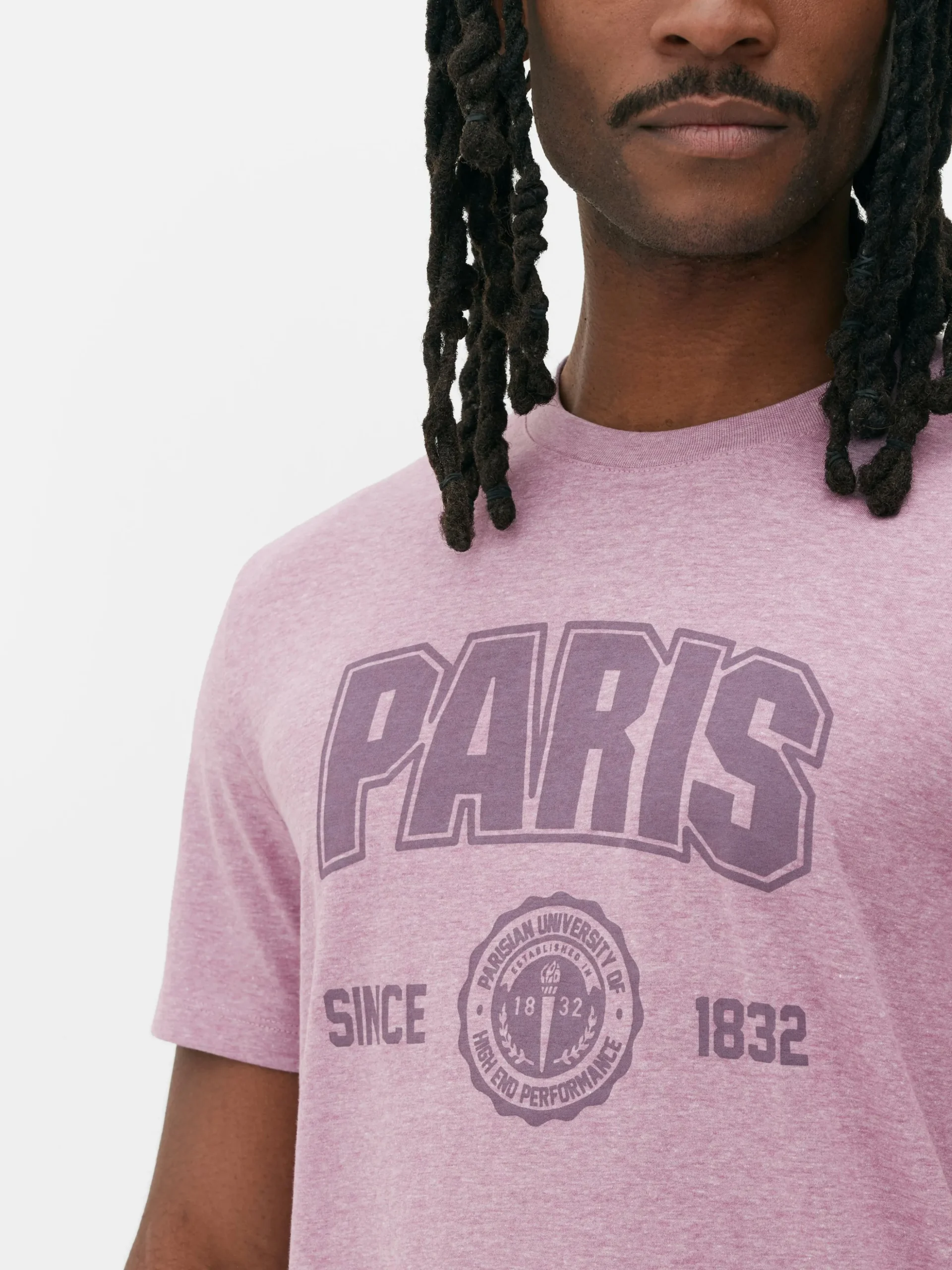 T-shirt Style Universitaire à Manches Courtes Paris