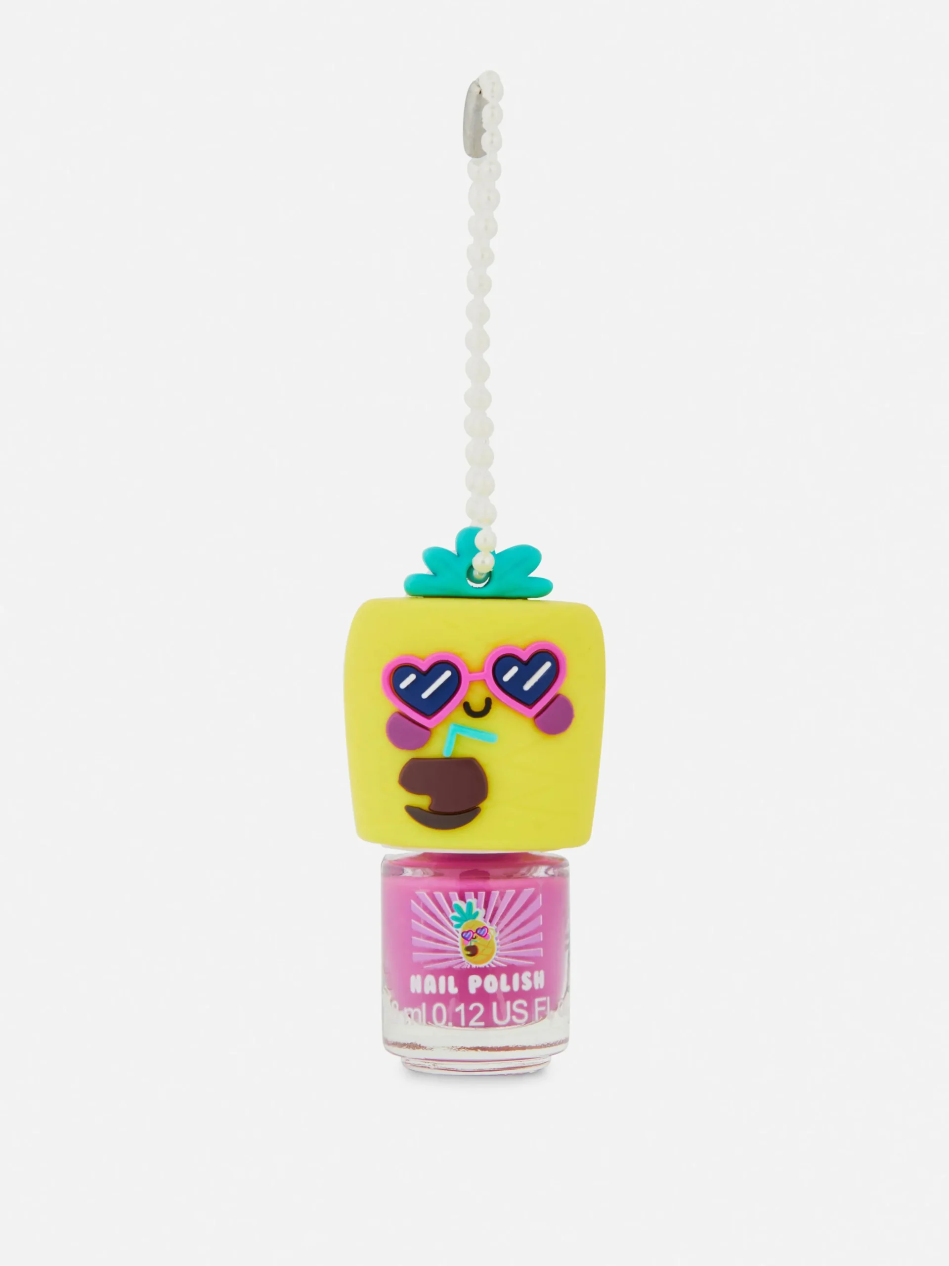 Vernis à Ongles Ananas Avec Chaîne En Fausses Perles
