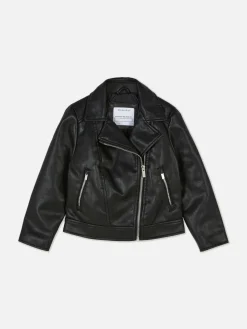Veste De Motard En Simili Cuir