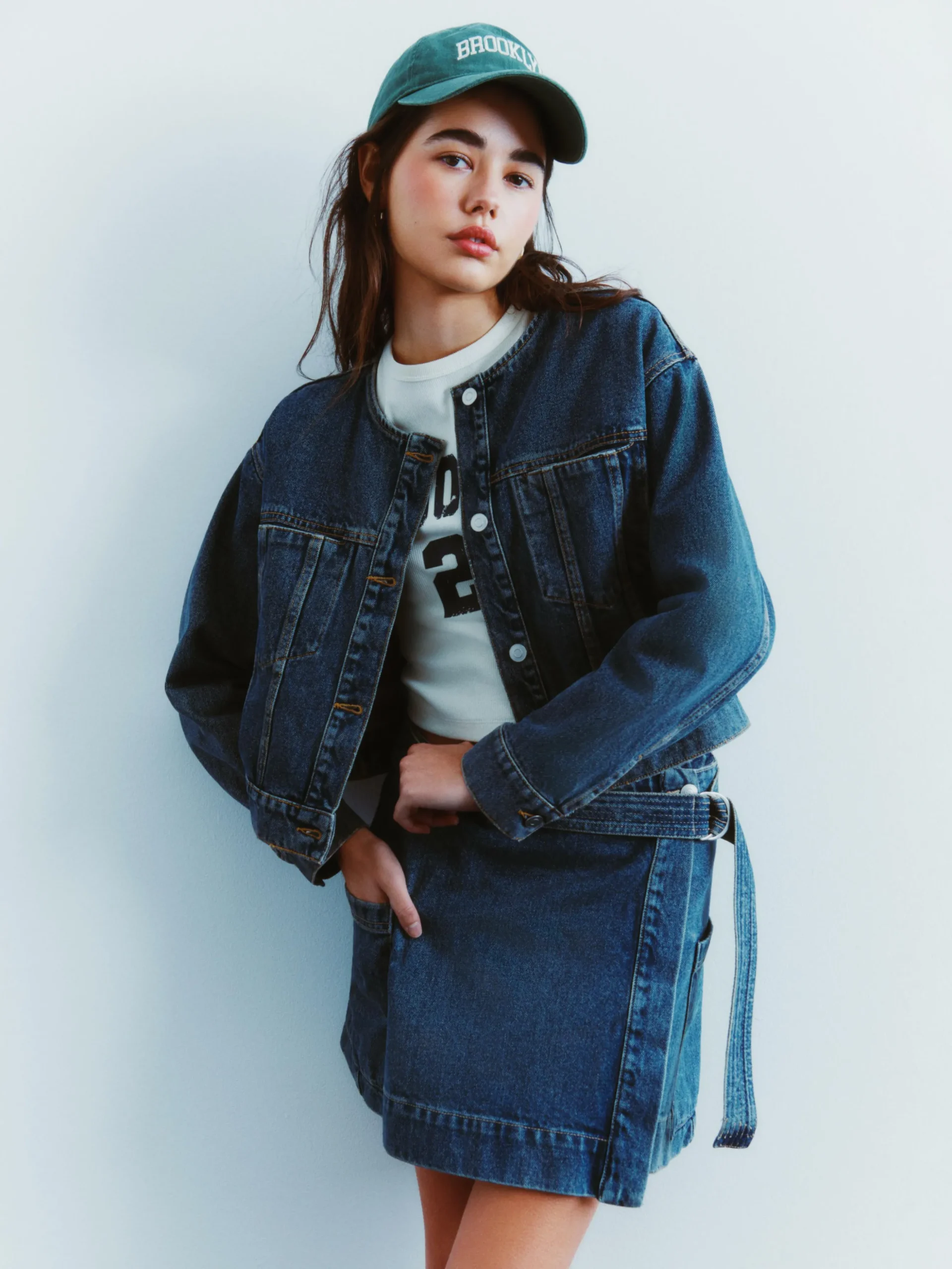 Veste En Jean Sans Col
