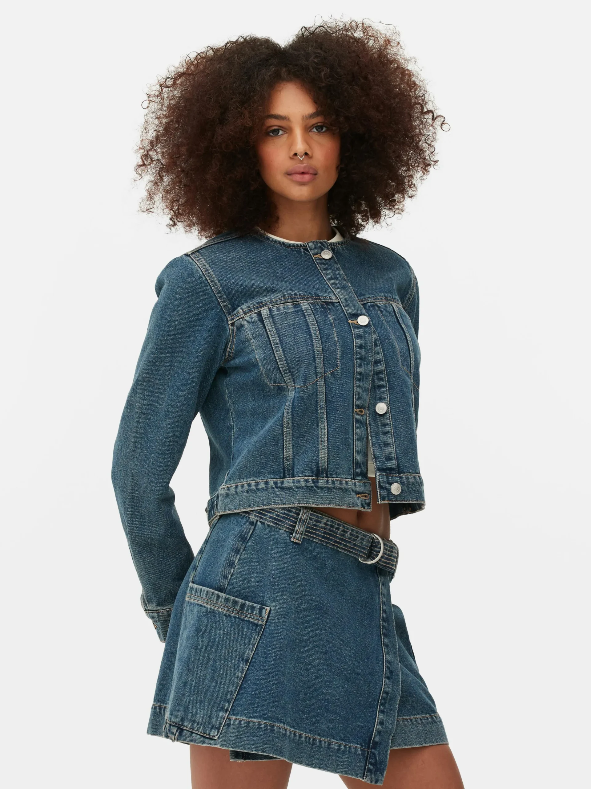 Veste En Jean Sans Col