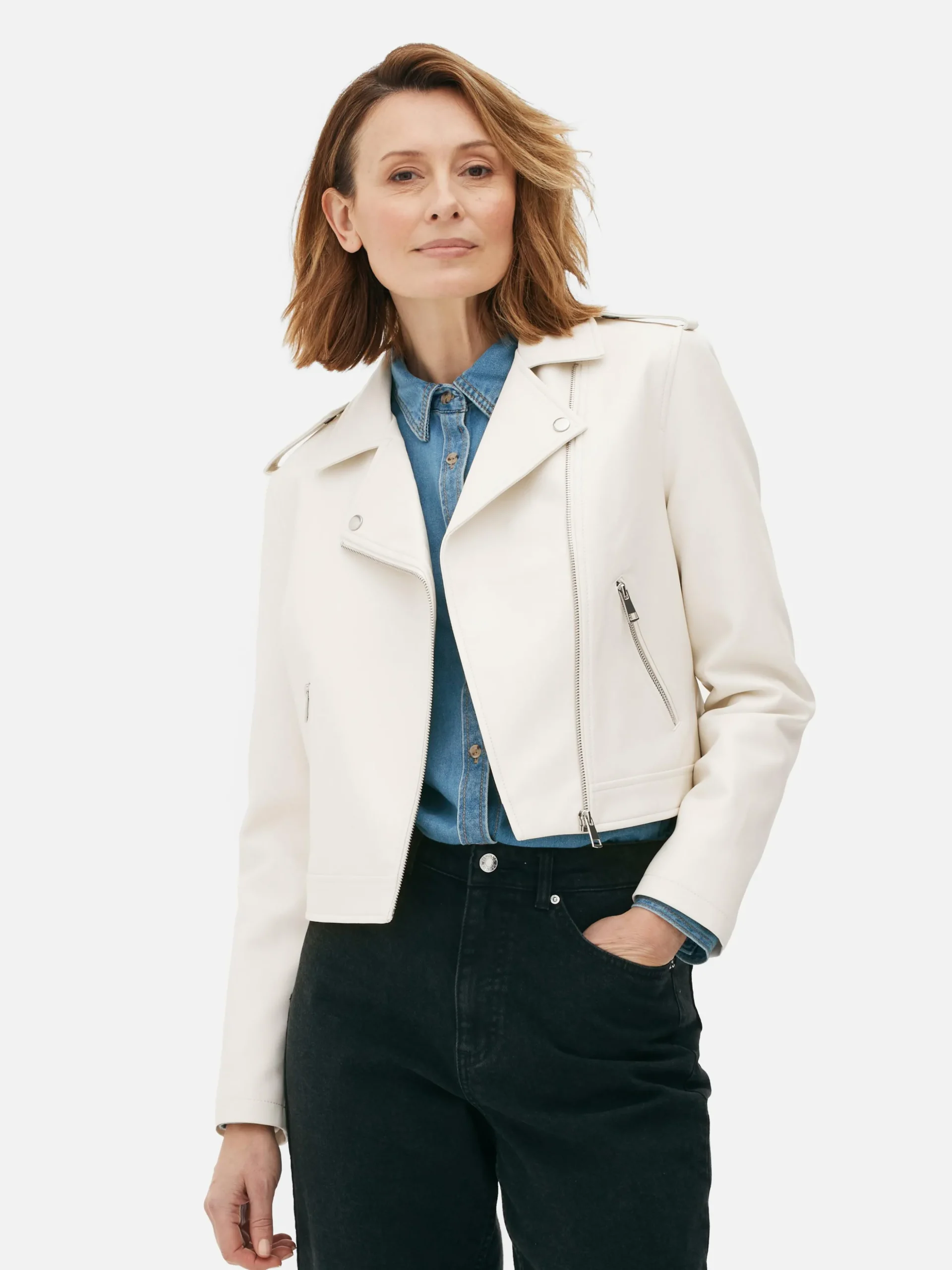 Veste Motard En Simili Cuir Essential