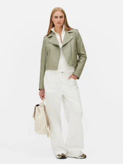Veste Motard En Simili Cuir Essential