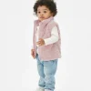 Veste Sans Manche En Fausse Fourrure Texturée à Cœurs