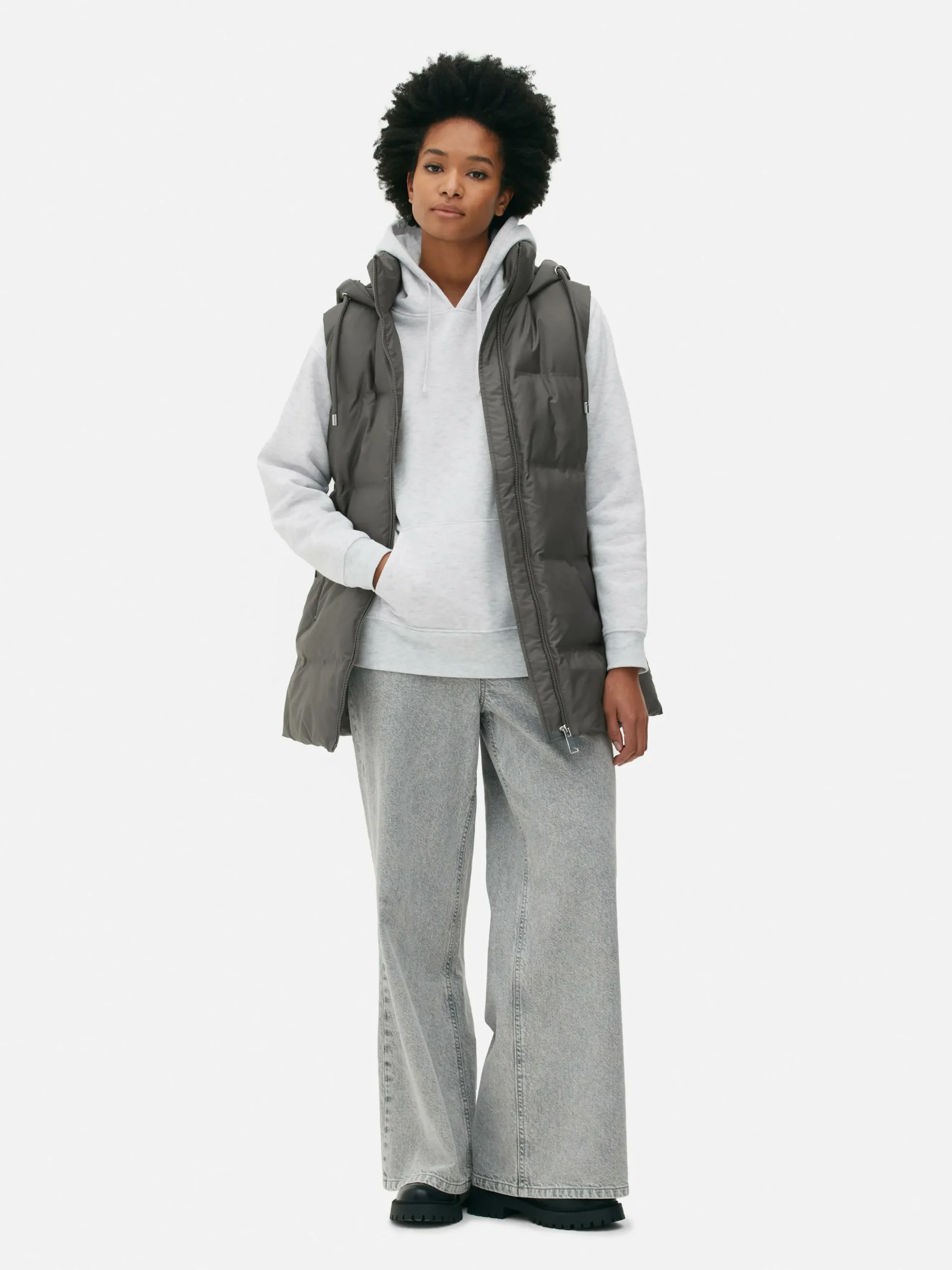 Veste Sans Manches Matelassée à Capuche