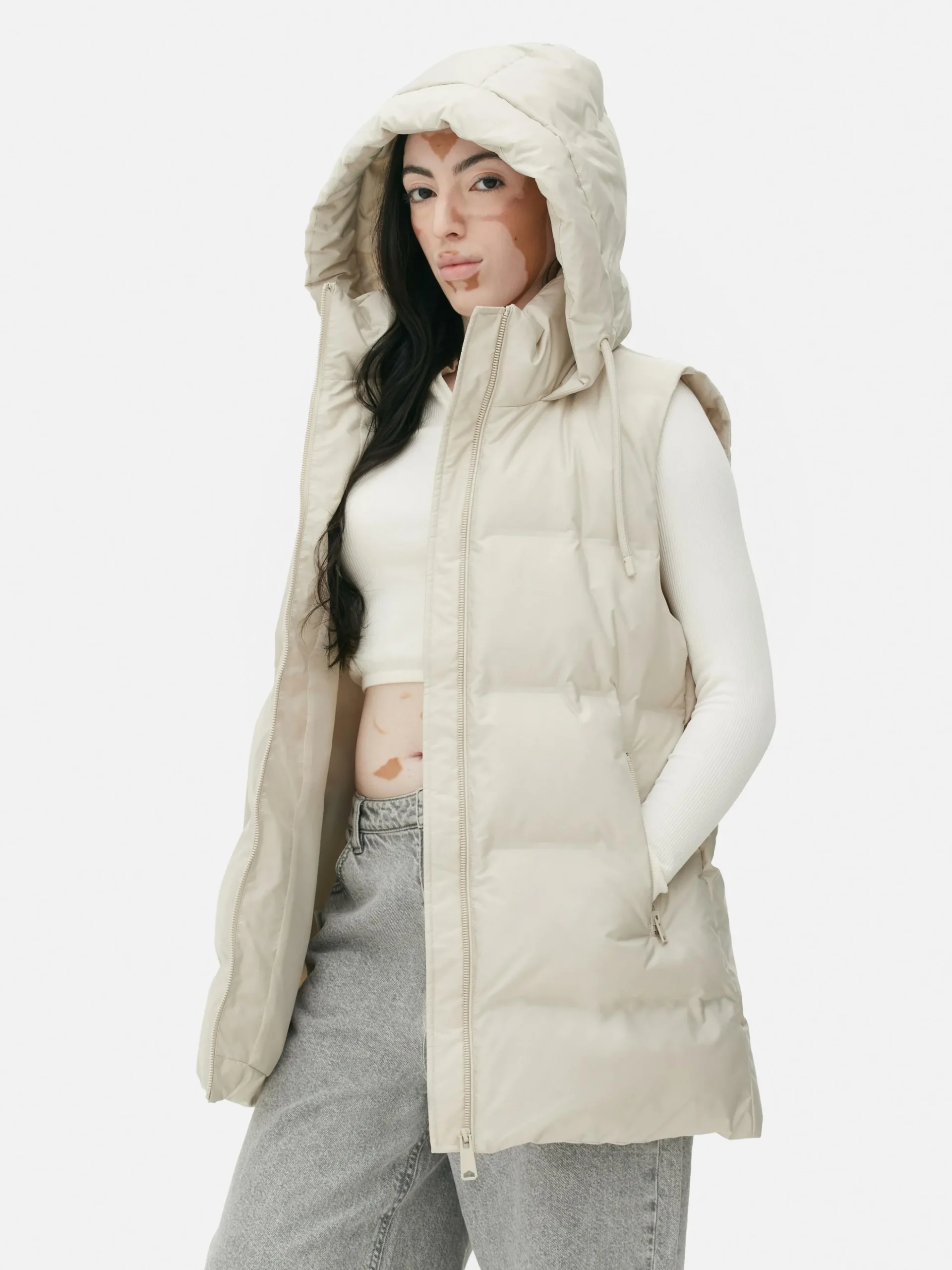 Veste Sans Manches Matelassée à Capuche