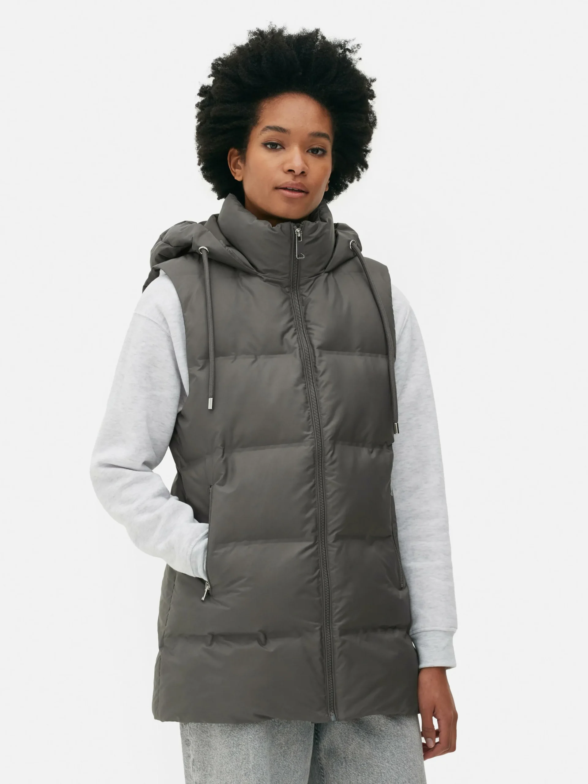 Veste Sans Manches Matelassée à Capuche
